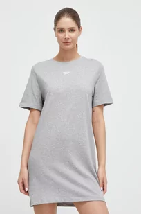 Reebok sukienka bawełniana kolor szary mini prosta - Sukienki - miniaturka - grafika 1
