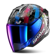 Kaski motocyklowe - Kask Otwarty Shark Skwal i3 Jet Czarny/NiebieskiS - miniaturka - grafika 1