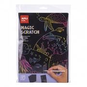 Zabawki kreatywne - zestaw wydrapywanek - magic scratch a4 - miniaturka - grafika 1