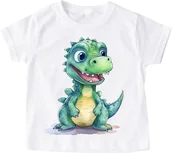 Koszulki dla dziewczynek - Koszulka z dinozaurem na Dzień Dinozaura - dinozaur51 - miniaturka - grafika 1