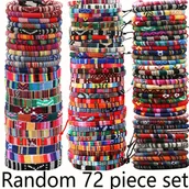 Inne - TEMU Zestaw 72 sztuk popularnych w stylu etnicznym bransoletek na rękę dla mężczyzn i kobiet, hurtowa cena specjalna, losowa dostawa - miniaturka - grafika 1