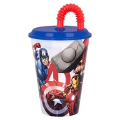 Kubki dla dzieci - Kubek ze słomką AVENGERS 430ml - miniaturka - grafika 1