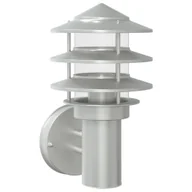 Lampy ogrodowe - Kinkiet zewnętrzny, srebrny, stal nierdzewna - miniaturka - grafika 1
