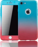 Etui i futerały do telefonów - Etui na telefon komórkowy Pokrowiec ochronny na Apple iPhone 8 Pełne etui Osłona ekranu 360 Czerwony - miniaturka - grafika 1