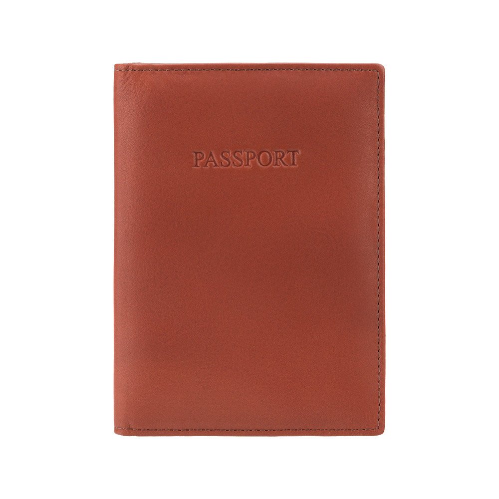 Skórzane etui na paszport Visconti V-2201 RFID - brązowy