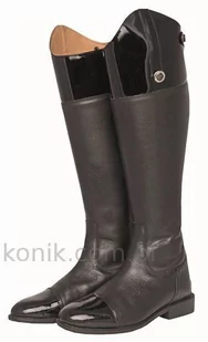 Oficerki skórzane TOSKANA SHORT z lakierowaną wstawką - LAURIA GARRELLI - Buty do jazdy konnej - miniaturka - grafika 1