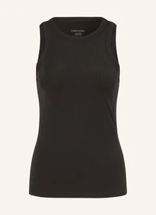 Icebreaker Tank Top Lotus Z Wełną Merino schwarz - Koszulki i topy damskie - miniaturka - grafika 1
