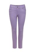 Spodnie damskie - Spodnie five pockets w kolorze jasnofioletowym - Greenpoint - miniaturka - grafika 1