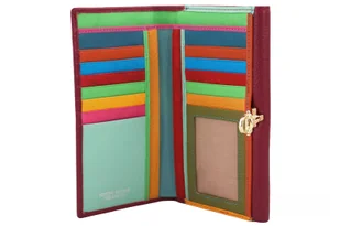 Duży portfel ze złotym zapięciem - Fuksja - Portfele - miniaturka - grafika 8