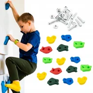 Place zabaw - Zestaw Kamieni Do Wspinaczki 15 szt. + śruby - miniaturka - grafika 1