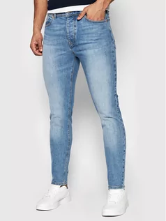 Spodnie męskie - Benetton United Colors Of Jeansy 4GZ757B98 Niebieski Skinny Fit - grafika 1