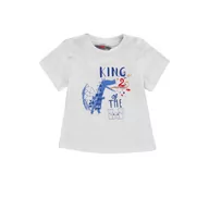 Bluzki damskie - Chłopięca Bluzka Z Krótkim Rękawem, biały, rozmiar 92 - miniaturka - grafika 1