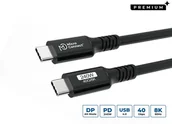 Kable komputerowe i do monitorów - MicroConnect USB4CC015-240W kabel USB USB4 Gen 3x2 0,15 m USB C Czarny - miniaturka - grafika 1