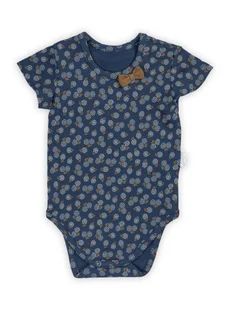 Niemowlęce body bawełniane z krótkim rękawem kwiatki granatowe Nicol,r.74 - Body dla niemowląt Niemowlęce body bawełniane z krótkim rękawem kwiatki granatowe Nicol,r.74 - Body dla niemowląt - miniaturka - grafika 1