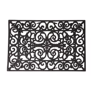 FS Esschert Design wycieraczka mata zatrzymująca brud, w kolorze czarnym z gumy, prostokątne, różne rozmiary, 40 x 60 cm, metalik (RB06) - Wycieraczki - miniaturka - grafika 1
