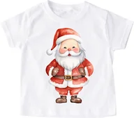 Koszulki dla dziewczynek - Koszulka z mikołajem dla dziecka santa86 - miniaturka - grafika 1
