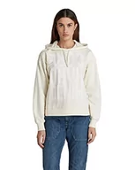 Swetry damskie - G-STAR RAW Damski sweter Hcd Loose HDD Sw, Biały (Papirus D136-d113), S - miniaturka - grafika 1