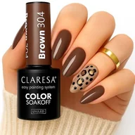 Lakiery hybrydowe - Claresa Brown 304 Lakier Hybrydowy Hybryda Brąz 5 ml - miniaturka - grafika 1
