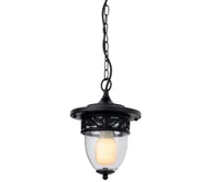 Lampy ogrodowe - Redo 9399 - Lampa wisząca zewnętrzna na łańcuchu BASEL 1xE27/42W/230V IP44 czarny - miniaturka - grafika 1