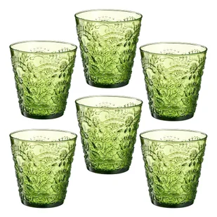 Komplet szklanek zielonych 270 ml 6 sztuk AVORIO - Szklanki - miniaturka - grafika 1