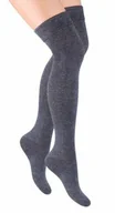 Skarpetki damskie - Steven 076 grafit melanż zakolanówki - miniaturka - grafika 1