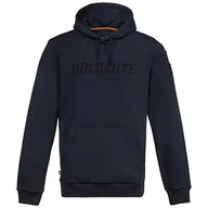 Bluzy męskie - Dolomite Bluza męska z logo, ciemnoniebieska, XL, Ciemnoniebieski, XL - miniaturka - grafika 1