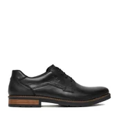 Półbuty męskie - Półbuty Rieker 14603-00 Czarny - miniaturka - grafika 1