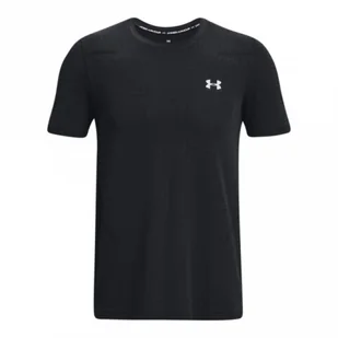 Męska koszulka treningowa Under Armour UA Seamless Grid SS - czarna - UNDER ARMOUR - Koszulki sportowe męskie - miniaturka - grafika 1