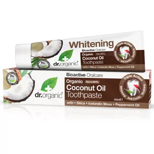Dr.Organic Virgin Coconut Oil Toothpaste wybielająca pasta do zębów o potrójnym działaniu z olejem kokosowym 100ml - Pasty do zębów - miniaturka - grafika 1