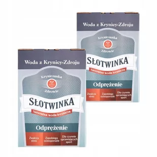 Kryniczanka Słotwinka naturalna woda lecznicza Odprężenie 3l x 2 sztuk - Woda - miniaturka - grafika 1