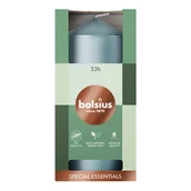 Świece - Świeca pieńkowa Niebieska Metalic wys. 12 cm Bolsius - miniaturka - grafika 1