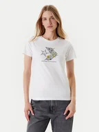 Koszulki i topy damskie - Converse T-Shirt Nature Star Chevron 10027752-A02 Biały Regular Fit - miniaturka - grafika 1