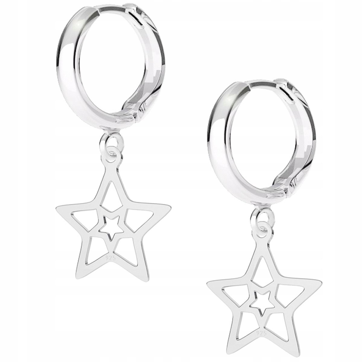 Kolczyki srebrne Gwiazda Gwiazdka 925