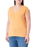 Koszulki i topy damskie - PIECES Damska koszulka Pcbillo Tee Lurex Stripes Noos, pomarańczowy (Mock Orange/Detail:Lurex Gold, XS - miniaturka - grafika 1