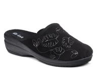 Kapcie damskie - Kapcie damskie czarne Inblu LV-18 pantofle domowe zakryte na koturnie-36 - miniaturka - grafika 1