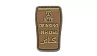 Odzież taktyczna i umundurowanie - 4TAC - Naszywka 3D - Beer Drinking Infidel - Brązowy - miniaturka - grafika 1