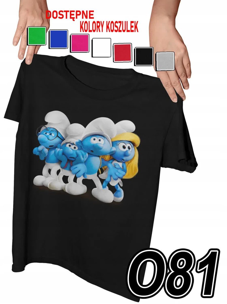 Koszulka Dziecięca Z Nadrukiem Smerfy Smerfetka Różne - M 134-140