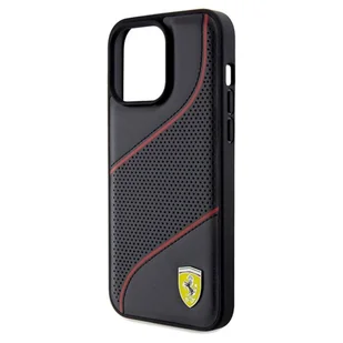 Ferrari FEHCP15XPWAK iPhone 15 Pro Max 6.7" czarny/black hardcase Perforated Waves Metal Logo - Etui i futerały do telefonów - miniaturka - grafika 6