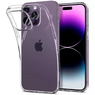 Etui i futerały do telefonów - Etui obudowa case Spigen Liquid Crystal do Apple iPhone 14 Pro Crystal Clear + Szkło - miniaturka - grafika 1