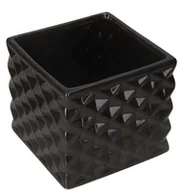 Donice - DONICZKA OSŁONKA CERAMICZNA CZARNA DONICZKI OSŁONKI - miniaturka - grafika 1