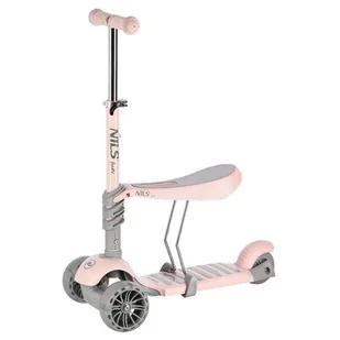 HLB808 2w1 PINK HULAJNOGA DZIECIĘCA NILS FUN - Hulajnogi - miniaturka - grafika 1