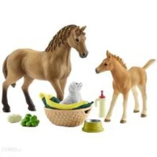 Schleich Schleich Zestaw pielęgnujący Quarter Horse + źrebię 42432 SCH42432 - Puzzle - miniaturka - grafika 2