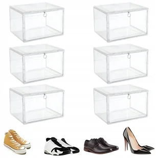 6X Pudełko Pojemnik Organizer Na Buty Premium Na Zabawki Akcesoria Do Biura - Pokrowce na ubrania - miniaturka - grafika 1