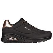 Sneakersy damskie - Buty Skechers Uno Shimmer Away 155196BBK - czarne - miniaturka - grafika 1