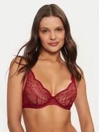 Biustonosze - Hunkemöller Biustonosz z fiszbiną 206365 Bordowy - miniaturka - grafika 1