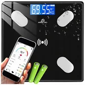 Wagi łazienkowe - Waga łazienkowa ARSA GO SZKLANA SPORTOWA PRECYZYJNA FUNKCYJNA DO POMIARÓW - miniaturka - grafika 1