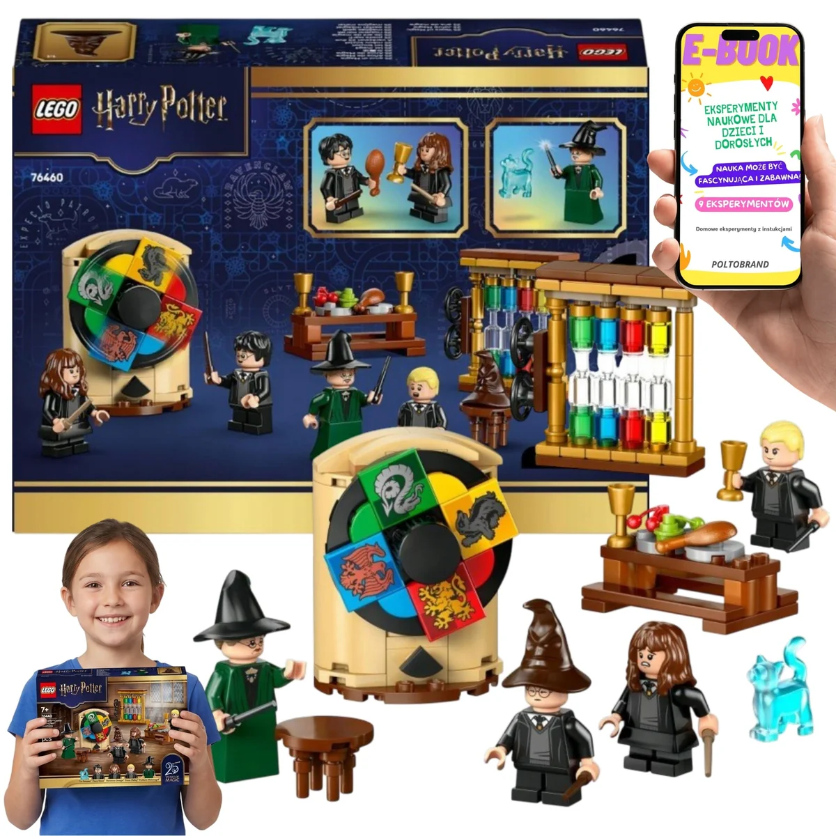 LEGO Harry Potter Zamek Hogwart Ceremonia Przydziału 76460 • 4 minifigurki • 124 el.