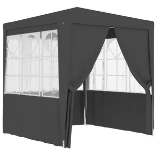 vidaXL Namiot imprezowy ze ściankami, 2,5x2,5 m, antracytowy, 90 g/m - Pawilony ogrodowe - miniaturka - grafika 1