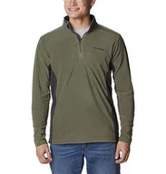 Bluzy męskie - Columbia Męska bluza polarowa Klamath Range II z zamkiem do połowy, zielony kamień, rekin, XXL - miniaturka - grafika 1