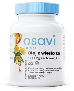 Osavi - Olej z Wiesiołka z Witaminą A i E, 1800mg, 60 kapsułek miękkich - Suplementy naturalne - miniaturka - grafika 1